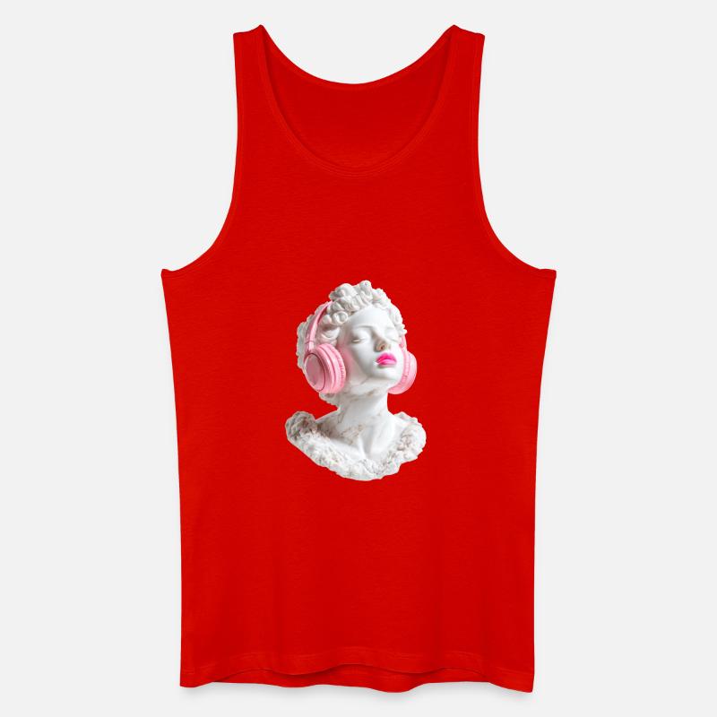 Marmor Diva: Beats in Pink - Männer Bio Tank Top - Rot
