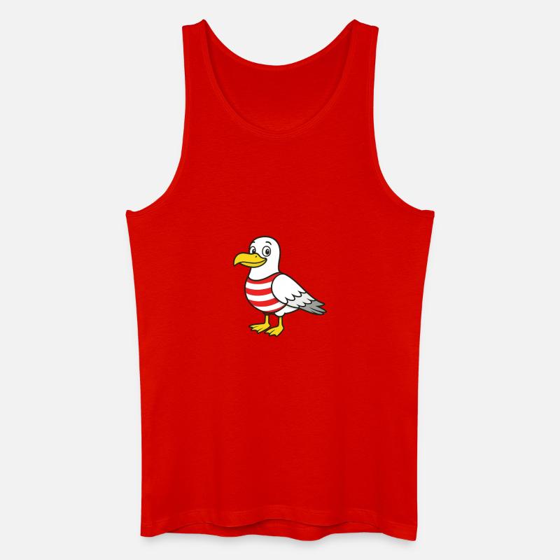 Möwe  - Männer Bio Tank Top - Rot