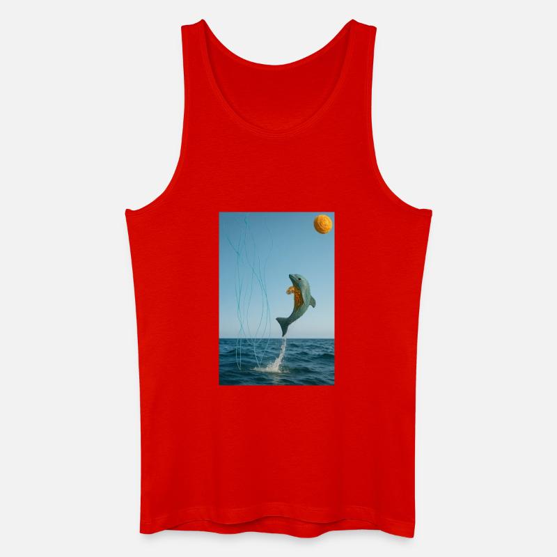 Meeresphantasie - Männer Bio Tank Top - Rot