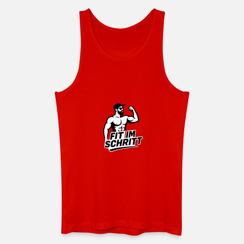 Fueled by Protein and Rage  - Männer Bio Tank Top - Rot