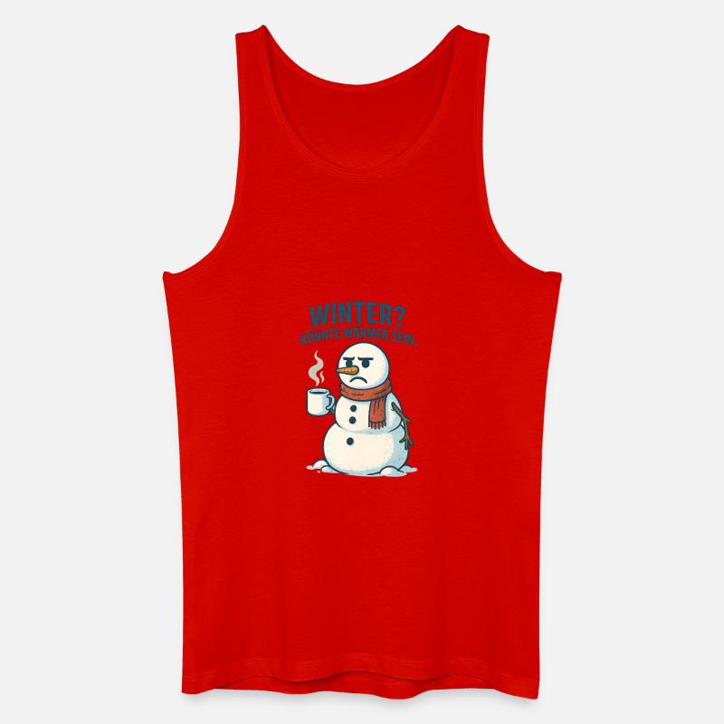 Winter? Wärm dich mit Kaffee - Männer Bio Tank Top - Rot