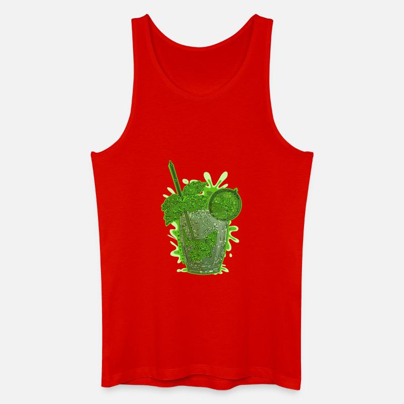 Labyrinthartiger Mojito - Männer Bio Tank Top - Rot