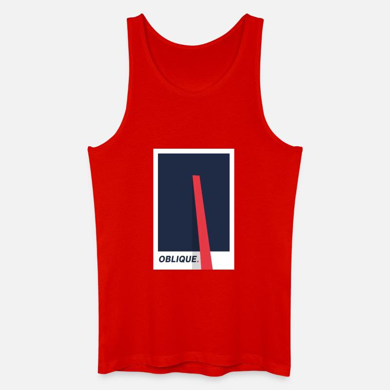 Oblique. Modernes Typografie Statement - Männer Bio Tank Top - Rot