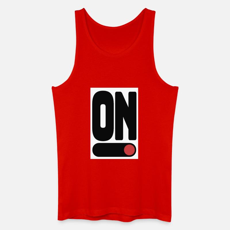 ON Statement Poster Minimal Design - Männer Bio Tank Top - Rot