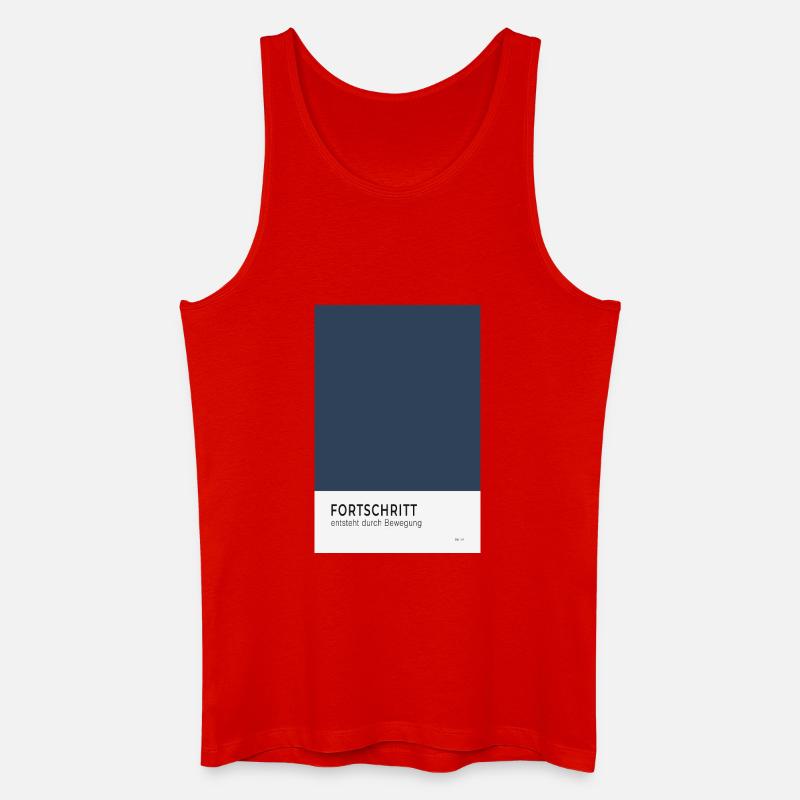 Fortschritt entsteht durch Bewegung Poster - Männer Bio Tank Top - Rot