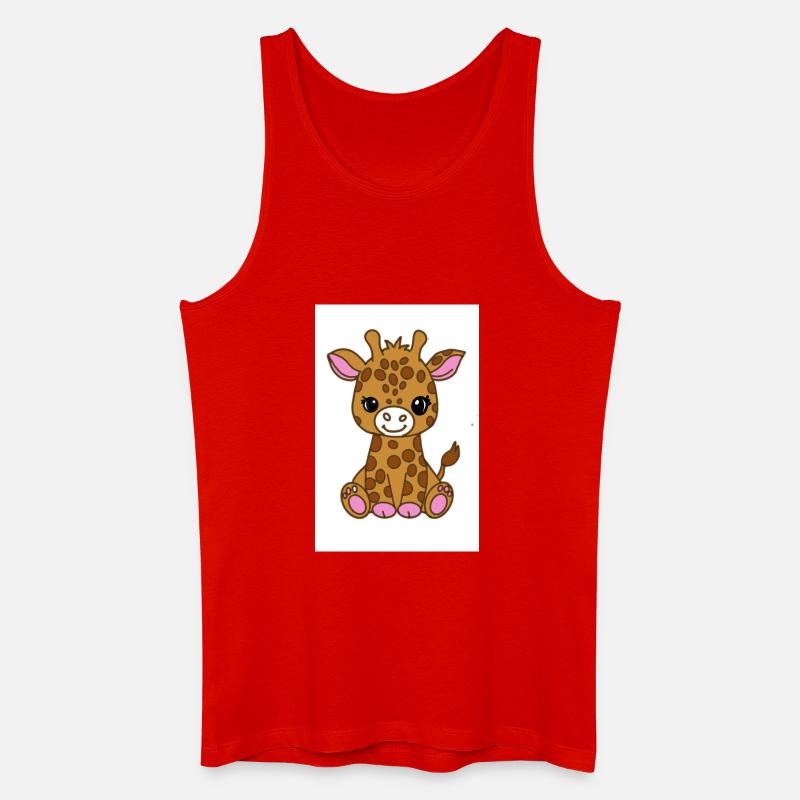Kawaii-Giraffe - Männer Bio Tank Top - Rot