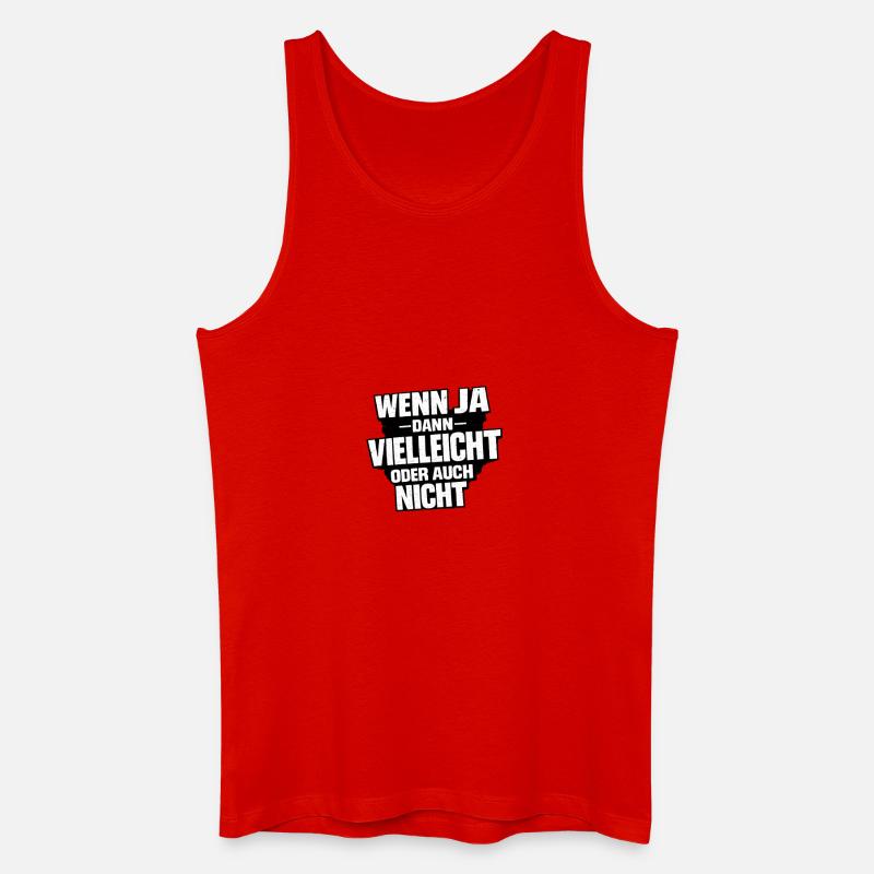 Vielleicht Oder Nicht – Entscheidungswitz - Männer Bio Tank Top - Rot