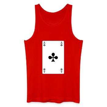 Carte à jouer As de Trèfle - Débardeur bio Homme - rouge - Devant