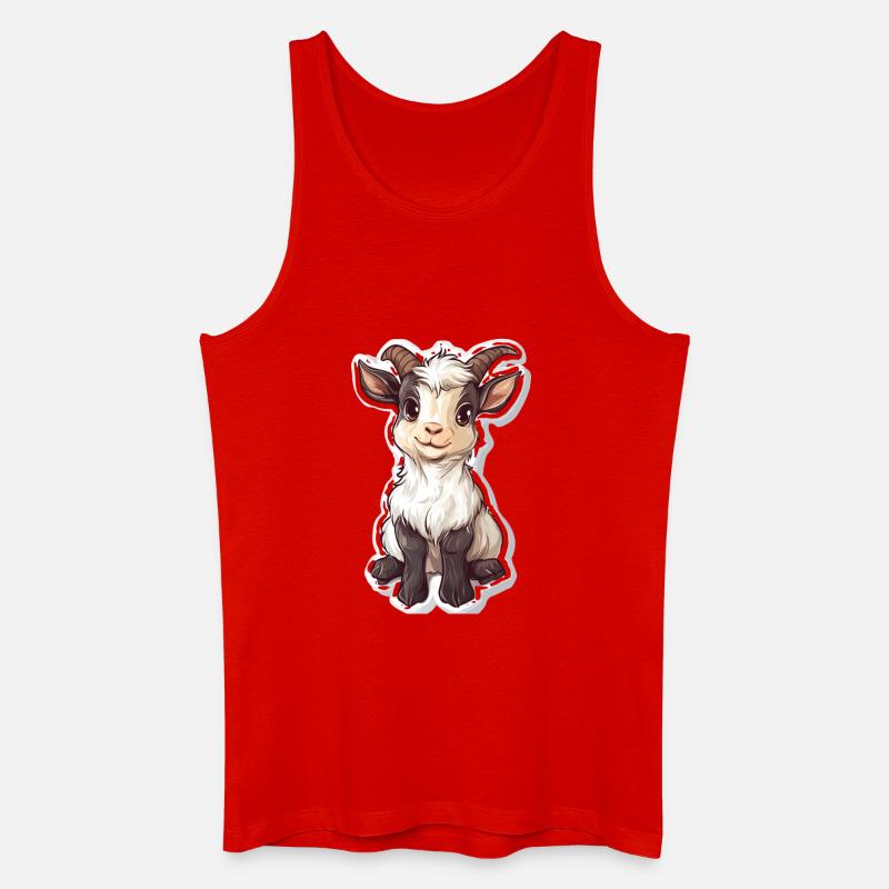Ziege - Männer Bio Tank Top - Rot
