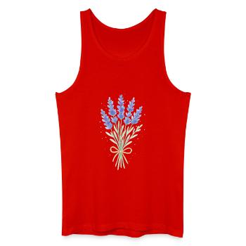 Lavender bouquet - Men’s Organic Tank Top - red - Front