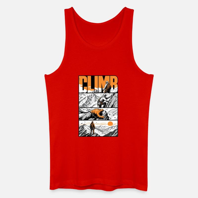 Summit Mountain Climber - Männer Bio Tank Top - Rot