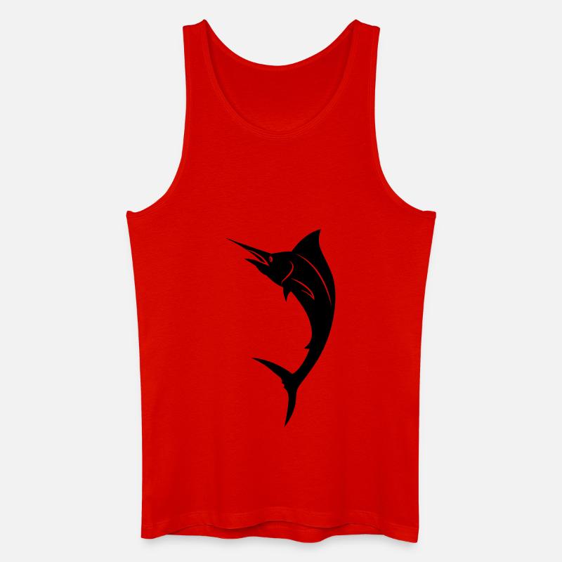 Fisch - Marlin - Männer Bio Tank Top - Rot