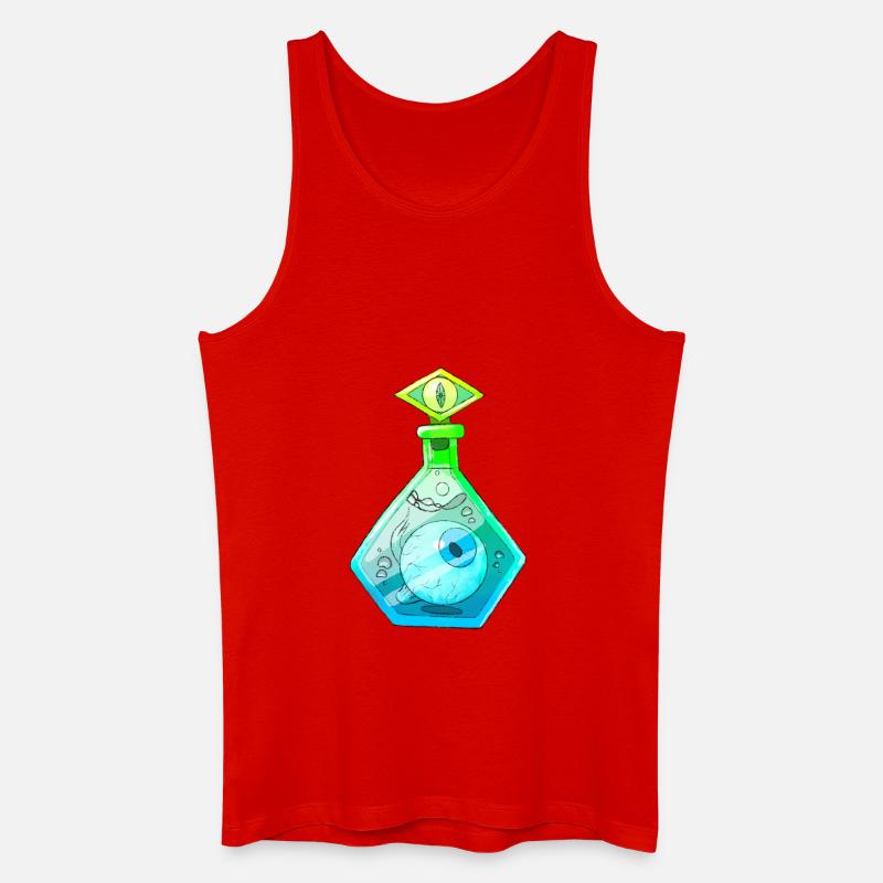 Augen Trank - Männer Bio Tank Top - Rot