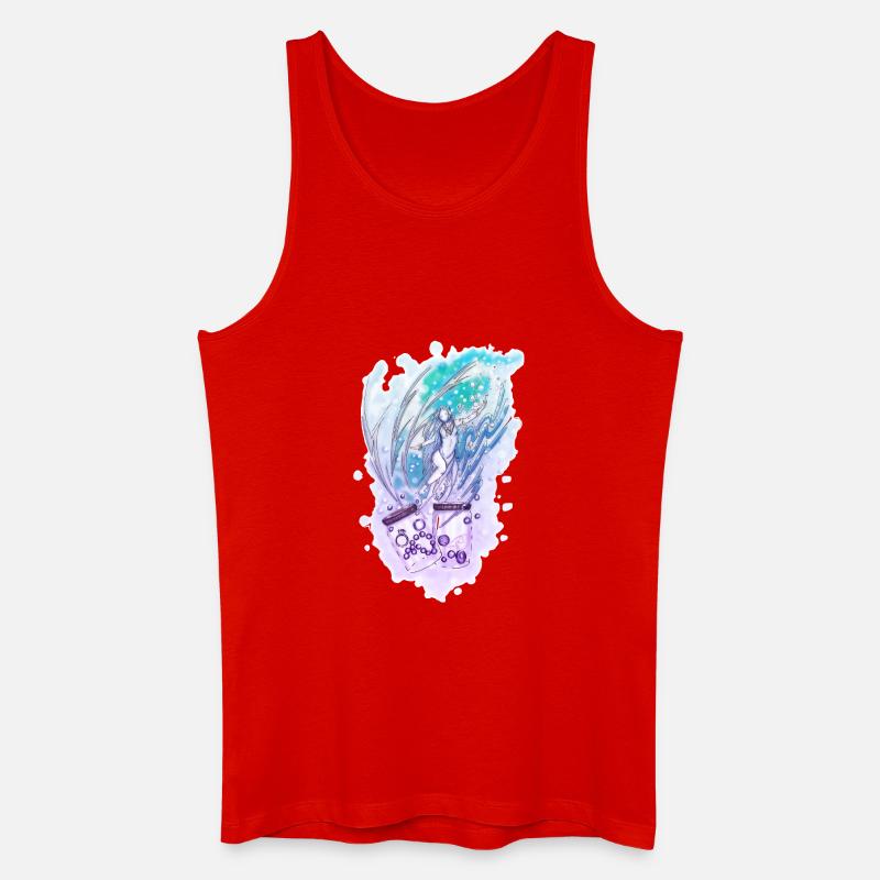 Wicca Wassermann Nixe Sternzeichen - Männer Bio Tank Top - Rot