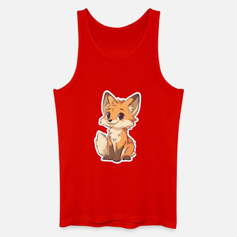 Fuchs - Männer Bio Tank Top - Rot