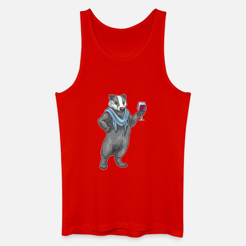 Dachs Rotwein - Männer Bio Tank Top - Rot