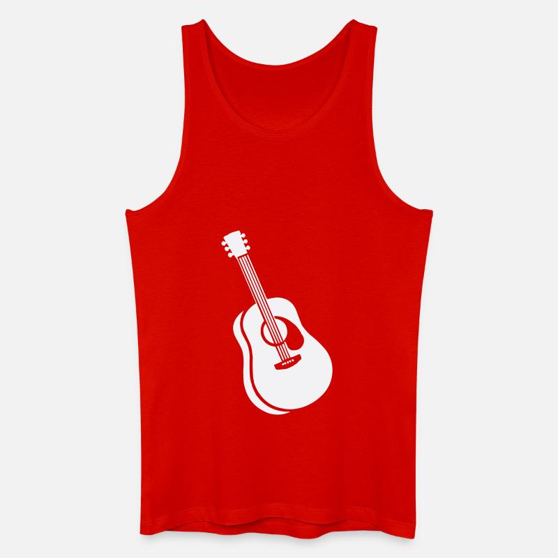 gitarre - Männer Bio Tank Top - Rot