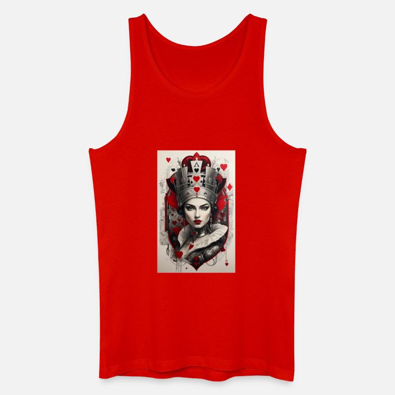 Fantasy-Cyberpunk der Königin der Herzen - Männer Bio Tank Top - Rot