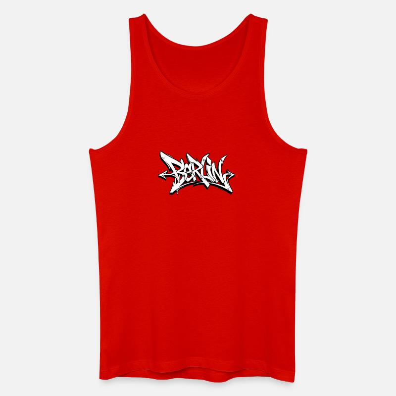 Graffiti Schrift Kunst Design Berlin - Männer Bio Tank Top - Rot