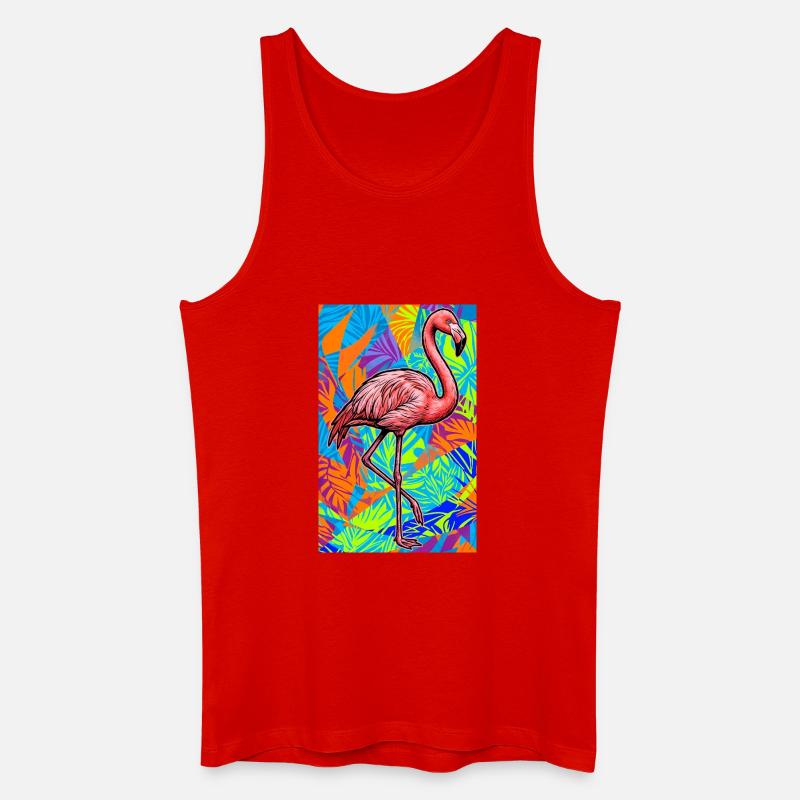 Flamingo - Männer Bio Tank Top - Rot