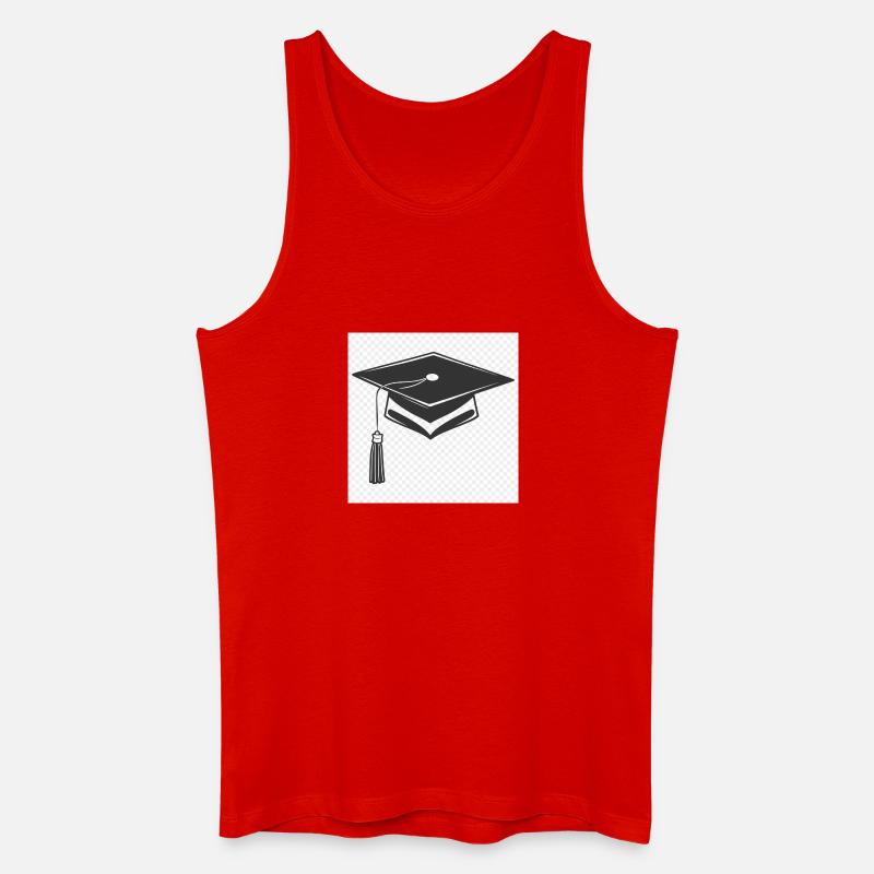 Abschlusskappe Icon - Männer Bio Tank Top - Rot