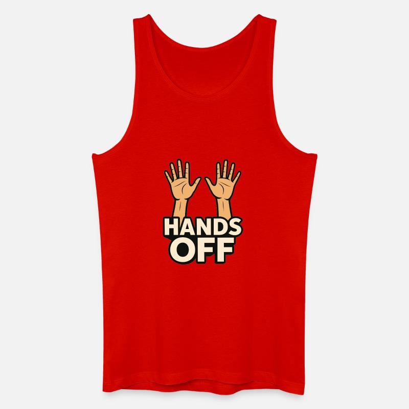 Hands off - Männer Bio Tank Top - Rot