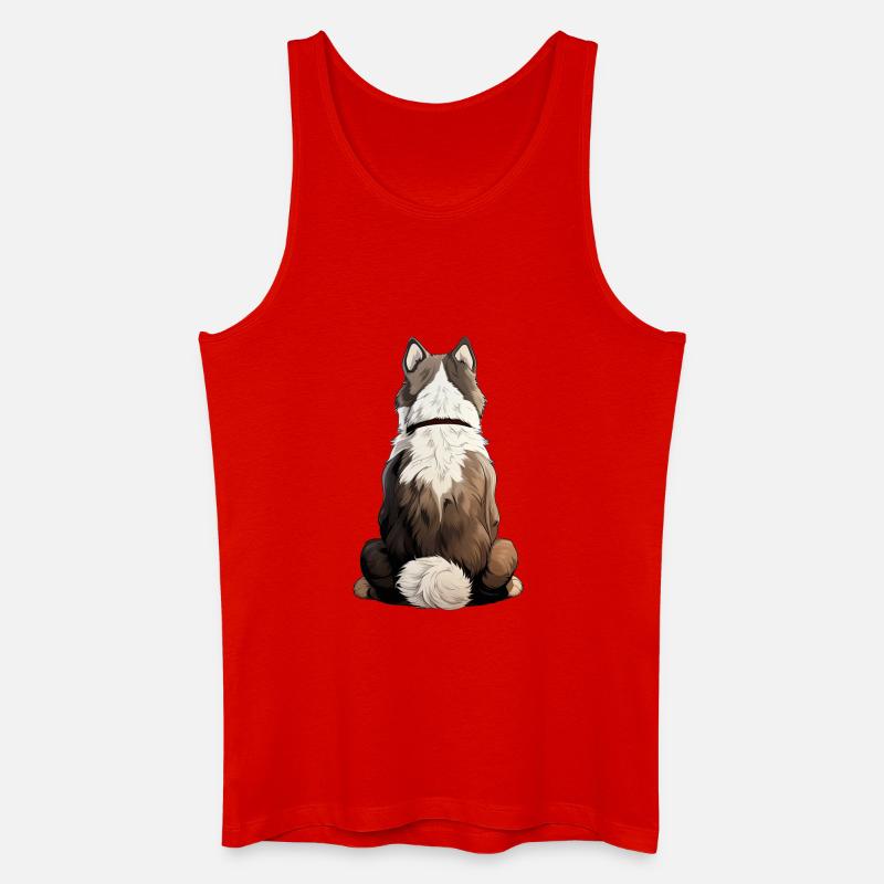 Siberian Husky - Männer Bio Tank Top - Rot