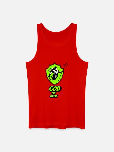 Gott des Geeks - Männer Bio Tank Top - Rot