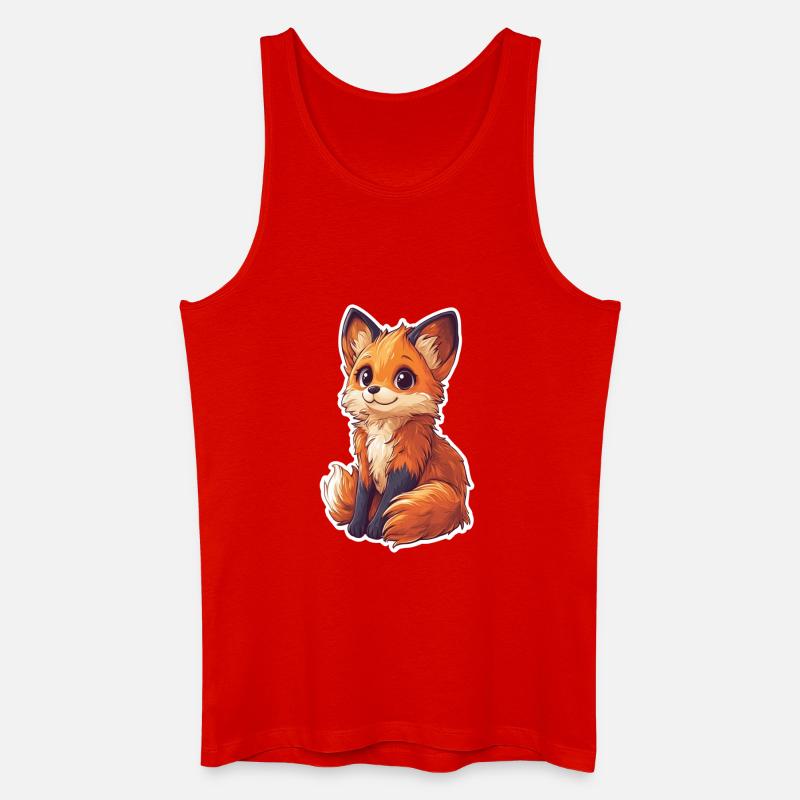 Fuchs - Männer Bio Tank Top - Rot