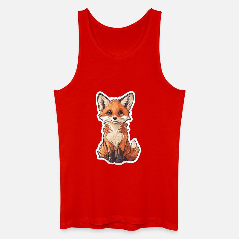 Fuchs - Männer Bio Tank Top - Rot