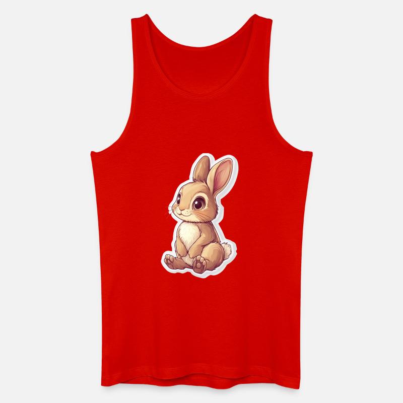 Hase - Männer Bio Tank Top - Rot