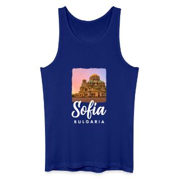 Sofia Bulgaria - Men’s Organic Tank Top - royal blue - Front