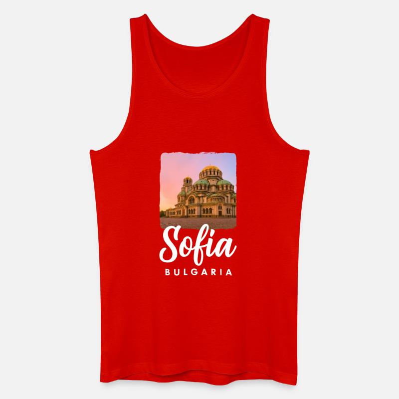 Sofia Bulgarien - Männer Bio Tank Top - Rot