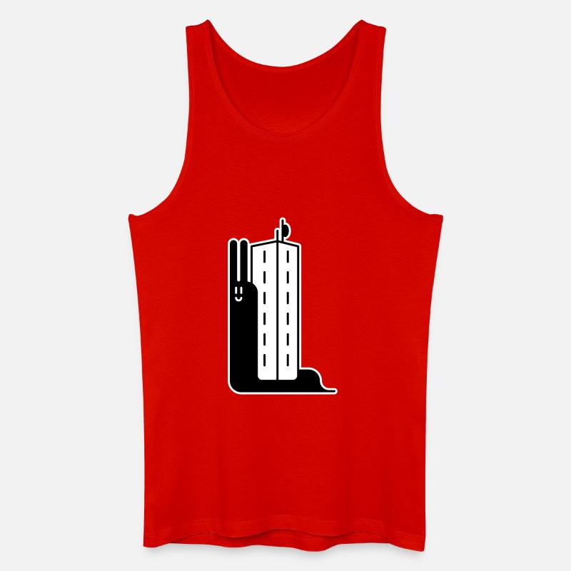 Block Snail - Männer Bio Tank Top - Rot