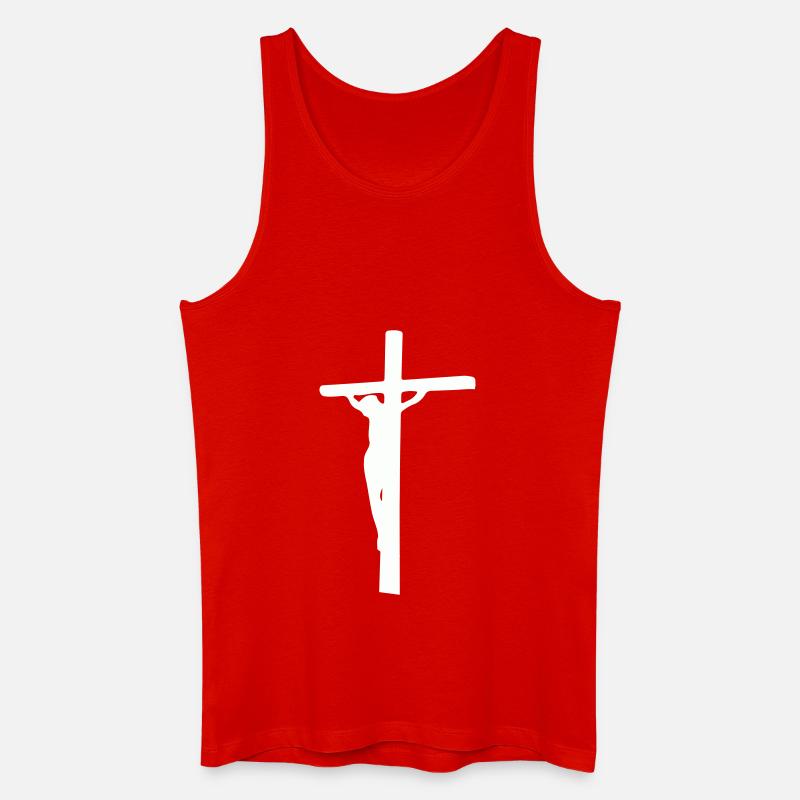 cross jesus - Männer Bio Tank Top - Rot