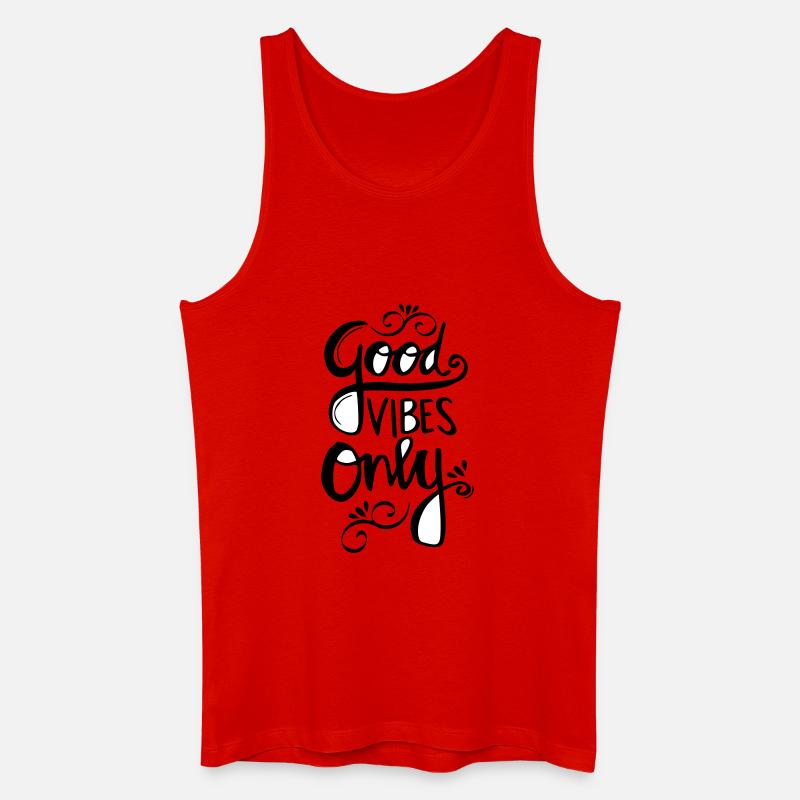 Good Vibes Only - Männer Bio Tank Top - Rot