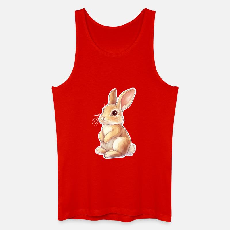 Hase - Männer Bio Tank Top - Rot