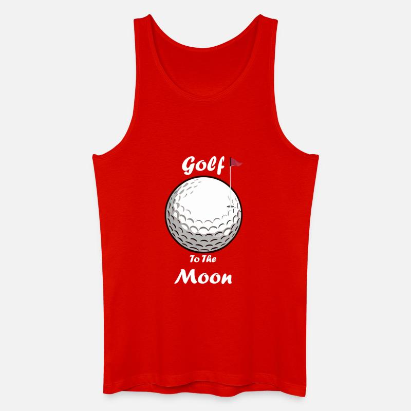 Golf To The Moon - Männer Bio Tank Top - Rot