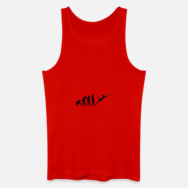 Ultimate Frisbee Evolution - Männer Bio Tank Top - Rot