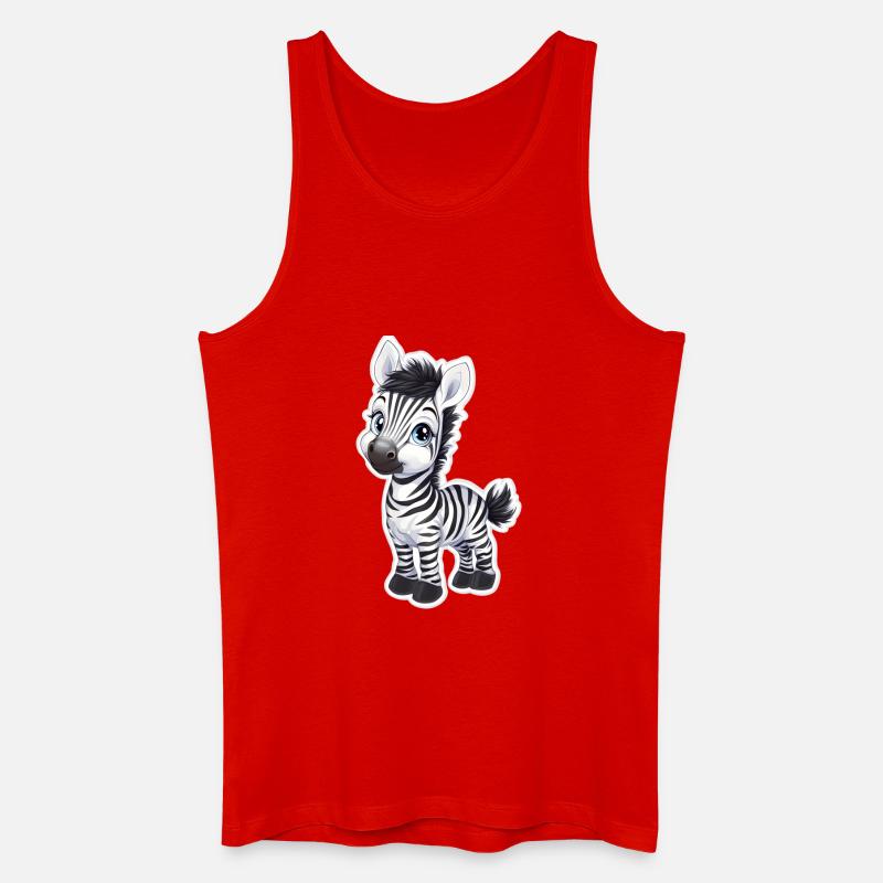Zebra - Männer Bio Tank Top - Rot