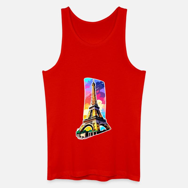 Eiffelturm #6 - Männer Bio Tank Top - Rot