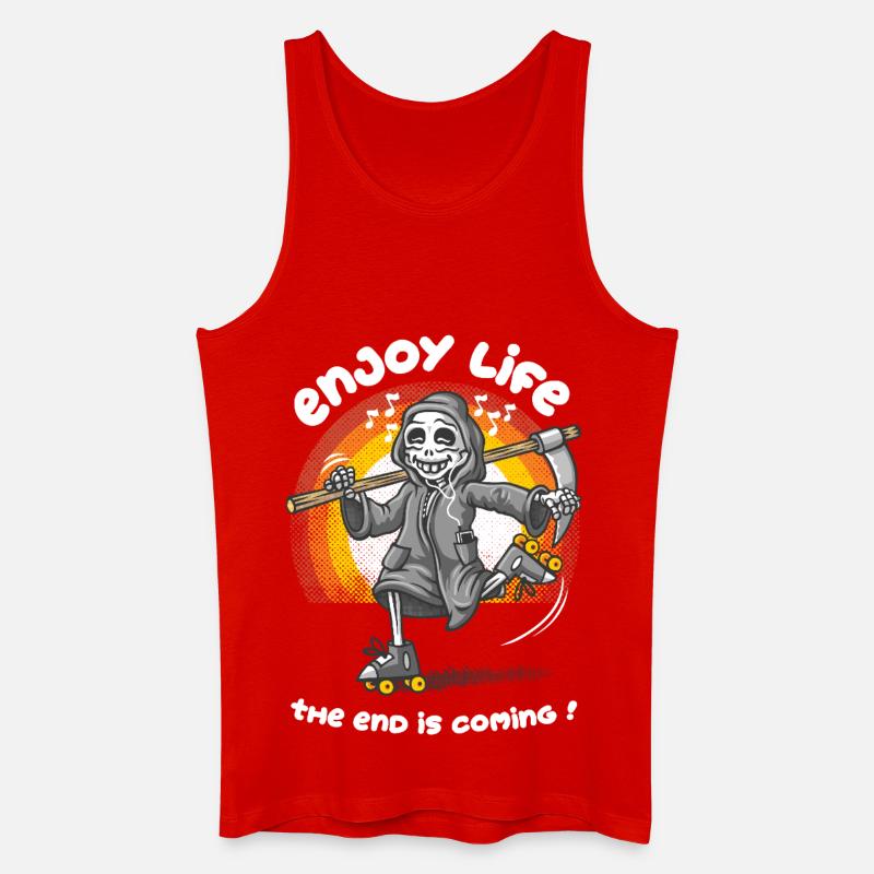 Das Leben genießen - Männer Bio Tank Top - Rot