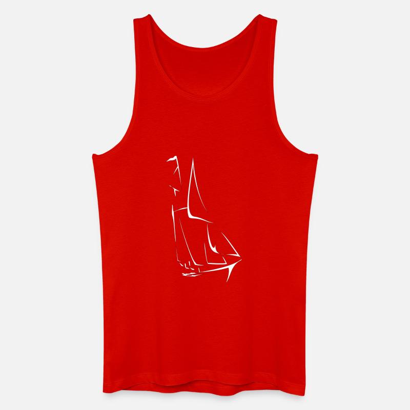 Boot - Männer Bio Tank Top - Rot