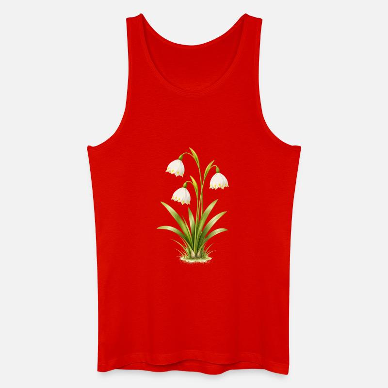 Märzenbecher Frühlingsblume Illustration  - Männer Bio Tank Top - Rot