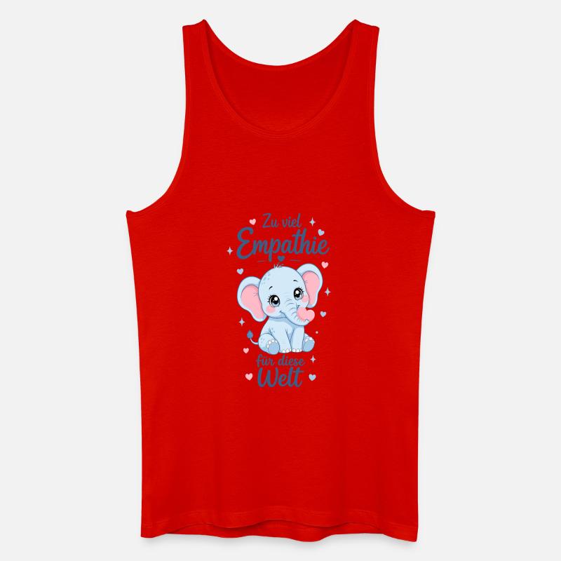 Empathie Elefant Geschenk - Männer Bio Tank Top - Rot