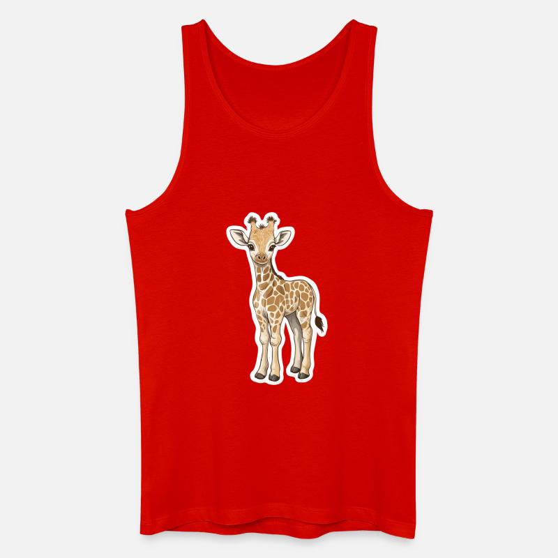 Giraffe - Männer Bio Tank Top - Rot