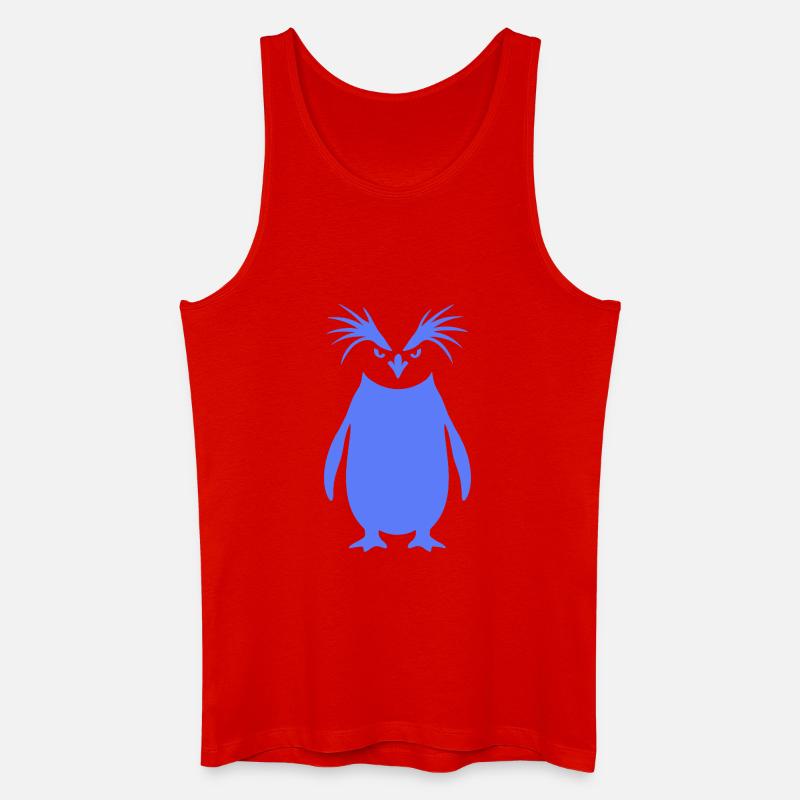 Minimalistischer Kaiserpinguin Silhouette Kunst - Männer Bio Tank Top - Rot