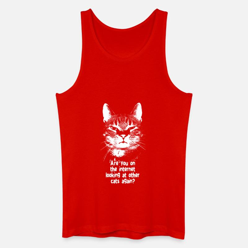 Internet-Katze - Männer Bio Tank Top - Rot