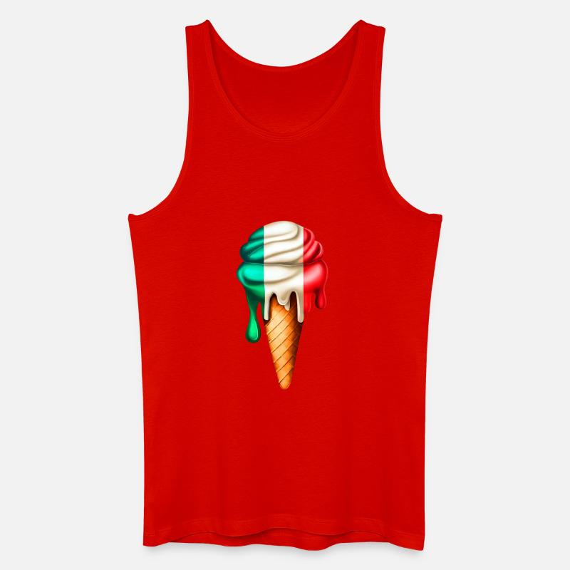 Italien Eiswaffel - Männer Bio Tank Top - Rot