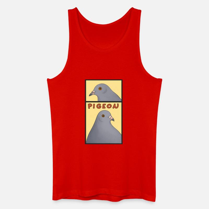 Tauben Panel Pop-Art - Männer Bio Tank Top - Rot